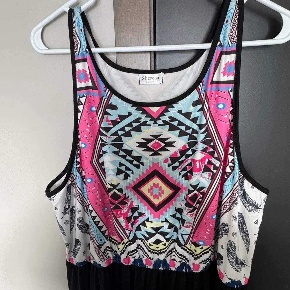 Aztec Print Maxi Dress - Picture 2 of 3